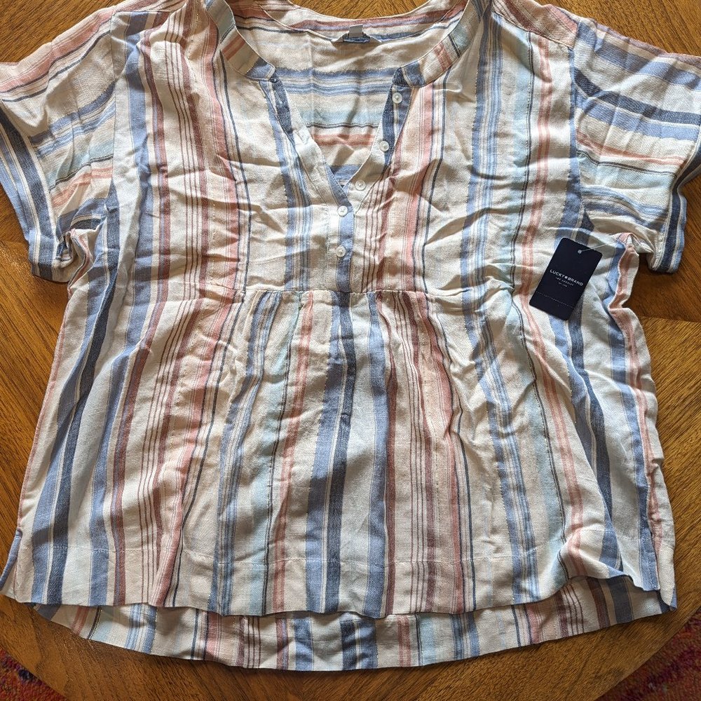 COPY - Lucky Brand Striped Babydoll Shirt
